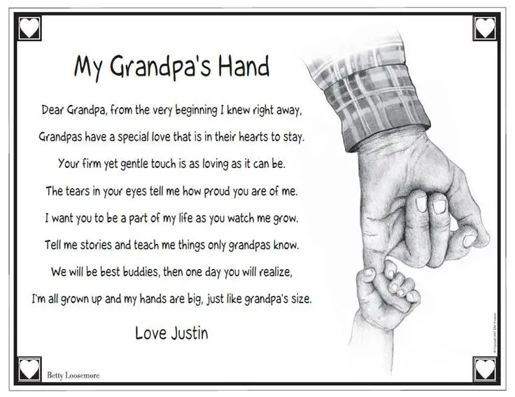 my daddy or grandpa’s hand print